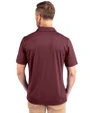 Mississippi State Bulldogs Cutter & Buck Prospect Eco Textured Stretch Recycled Mens Big & Tall Polo Bordeaux Back