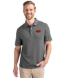 Oklahoma State Cowboys Cutter & Buck Advantage Eco Tri-Blend Pique Mens Big and Tall Polo Elemental Grey Front