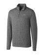 TCU Horned Frogs Cutter & Buck Shoreline Heathered Quarter Zip Mens Big and Tall Pullover Charcoal Heather Mannequin