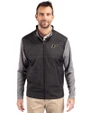 Purdue Boilermakers Cutter & Buck Stealth Hybrid Quilted Mens Big and Tall Full Zip Windbreaker Jacket Black Front