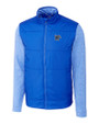 Memphis Tigers Cutter & Buck Stealth Hybrid Quilted Mens Big and Tall Full Zip Windbreaker Jacket Chelan Blue Mannequin