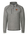 Oregon State Beavers Cutter & Buck Mainsail Sweater-Knit Mens Big and Tall Half Zip Pullover Jacket Polished Heather Mannequin