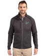 South Florida Bulls Cutter & Buck Mainsail Sweater-Knit Mens Big and Tall Full Zip Jacket Charcoal Heather Front