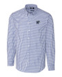 Memphis Tigers Cutter & Buck Easy Care Stretch Gingham Mens Big and Tall Long Sleeve Dress Shirt Tour Blue Mannequin