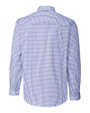 Memphis Tigers Cutter & Buck Easy Care Stretch Gingham Mens Big and Tall Long Sleeve Dress Shirt Tour Blue Mannequin Back