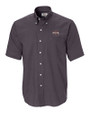 Mississippi State Bulldogs Cutter & Buck Epic Easy Care Nailshead Mens Big and Tall Short Sleeve Dress Shirt Black Mannequin