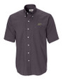 Purdue Boilermakers Cutter & Buck Epic Easy Care Nailshead Mens Big and Tall Short Sleeve Dress Shirt Black Mannequin