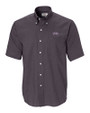 TCU Horned Frogs Cutter & Buck Epic Easy Care Nailshead Mens Big and Tall Short Sleeve Dress Shirt Black Mannequin