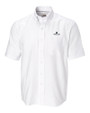 Notre Dame Fighting Irish Cutter & Buck Epic Easy Care Nailshead Mens Big and Tall Short Sleeve Dress Shirt White Mannequin
