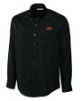 Oklahoma State Cowboys Cutter & Buck Epic Easy Care Fine Twill Mens Big and Tall Dress Shirt Black Mannequin