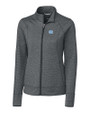 North Carolina Tar Heels Cutter & Buck Shoreline Heathered Womens Full Zip Jacket Charcoal Heather Mannequin
