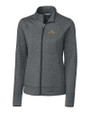Notre Dame Fighting Irish Cutter & Buck Shoreline Heathered Womens Full Zip Jacket Charcoal Heather Mannequin