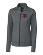 Texas A&M Aggies Cutter & Buck Shoreline Heathered Womens Full Zip Jacket Charcoal Heather Mannequin