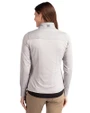 Villanova Wildcats Cutter & Buck Stealth Hybrid Quilted Womens Full Zip Windbreaker Jacket Polished Medium Gray Back