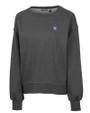 Northwestern Wildcats Cutter & Buck Saturday Cotton Blend Womens Crew Neck Sweatshirt Charcoal Heather Mannequin