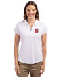 NC State Wolfpack Cutter & Buck Forge Stretch Womens Short Sleeve Polo White Front