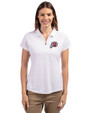 Utah Utes Cutter & Buck Forge Stretch Womens Short Sleeve Polo White Front