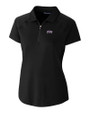 TCU Horned Frogs Cutter & Buck Forge Stretch Womens Short Sleeve Polo Black Mannequin