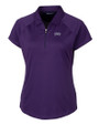 TCU Horned Frogs Cutter & Buck Forge Stretch Womens Short Sleeve Polo College Purple Mannequin