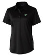 South Florida Bulls Cutter & Buck Prospect Eco Textured Stretch Recycled Womens Short Sleeve Polo Black Mannequin