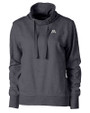 Minnesota Golden Gophers Cutter & Buck Saturday Cotton Blend Womens Funnel Neck Sweatshirt Charcoal Heather Mannequin