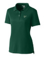South Florida Bulls Cutter & Buck Advantage Eco Tri-Blend Pique Womens Polo Hunter Green Mannequin