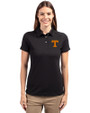 Tennessee Volunteers Cutter & Buck Advantage Eco Tri-Blend Pique Womens Polo Black Front