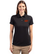 Oklahoma State Cowboys Cutter & Buck Advantage Eco Tri-Blend Pique Womens Polo Black Front