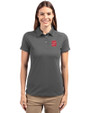 NC State Wolfpack Cutter & Buck Advantage Eco Tri-Blend Pique Womens Polo Elemental Grey Front