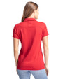 NC State Wolfpack Cutter & Buck Advantage Eco Tri-Blend Pique Womens Polo Red Back