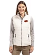 Oklahoma State Cowboys Cutter & Buck Rainier PrimaLoft® Womens Eco Insulated Full Zip Puffer Vest Coconut Front