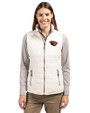 Oregon State Beavers Cutter & Buck Rainier PrimaLoft® Womens Eco Insulated Full Zip Puffer Vest Coconut Front