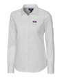 TCU Horned Frogs Cutter & Buck Stretch Oxford Womens Long Sleeve Dress Shirt White Mannequin