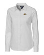 Missouri Tigers Cutter & Buck Stretch Oxford Womens Long Sleeve Dress Shirt White Mannequin