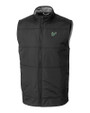 South Florida Bulls Cutter & Buck Stealth Hybrid Quilted Mens Windbreaker Vest Black Mannequin