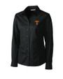 Tennessee Volunteers Cutter & Buck Epic Easy Care Fine Twill Womens Long Sleeve Dress Shirt Black Mannequin