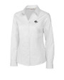 Iowa Hawkeyes Cutter & Buck Epic Easy Care Fine Twill Womens Long Sleeve Dress Shirt White Mannequin