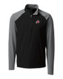 Utah Utes Cutter & Buck Response Lightweight Hybrid Quarter Zip Mens Pullover Windbreaker Black Mannequin