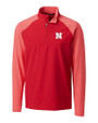 Nebraska Cornhuskers Cutter & Buck Response Lightweight Hybrid Quarter Zip Mens Pullover Windbreaker Red Mannequin