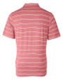 Utah Utes Cutter & Buck Forge Epic Confidence Recycled Heathered Stripe Stretch Mens Polo Cardinal Red Mannequin Back