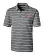 NC State Wolfpack Cutter & Buck Forge Epic Confidence Recycled Heathered Stripe Stretch Mens Polo Black Mannequin