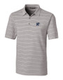 Memphis Tigers Cutter & Buck Forge Epic Confidence Recycled Heathered Stripe Stretch Mens Polo Polished Medium Gray Mannequin