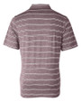 Texas A&M Aggies Cutter & Buck Forge Epic Confidence Recycled Heathered Stripe Stretch Mens Polo Bordeaux Mannequin Back