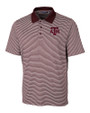 Texas A&M Aggies Cutter & Buck Forge Tonal Stripe Stretch Mens Polo Bordeaux Mannequin