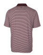 Texas A&M Aggies Cutter & Buck Forge Tonal Stripe Stretch Mens Polo Bordeaux Mannequin Back