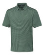 South Florida Bulls Cutter & Buck Forge Pencil Stripe Stretch Mens Polo Hunter Green Mannequin