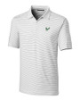 South Florida Bulls Cutter & Buck Forge Pencil Stripe Stretch Mens Polo White Mannequin