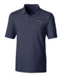 Penn State Nittany Lions Cutter & Buck Forge Pencil Stripe Stretch Mens Polo Liberty Navy Mannequin