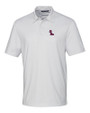 Ole Miss Rebels Cutter & Buck Pike Double Dot Print Stretch Mens Polo White Mannequin