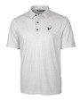 South Florida Bulls Cutter & Buck Pike Double Dot Print Stretch Mens Polo Charcoal Mannequin